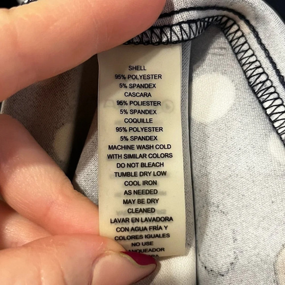 VINCE CAMUTO Polka Dot Vintage 50s Look Preppy Aline Skirt Minidress - Picture 9 of 13